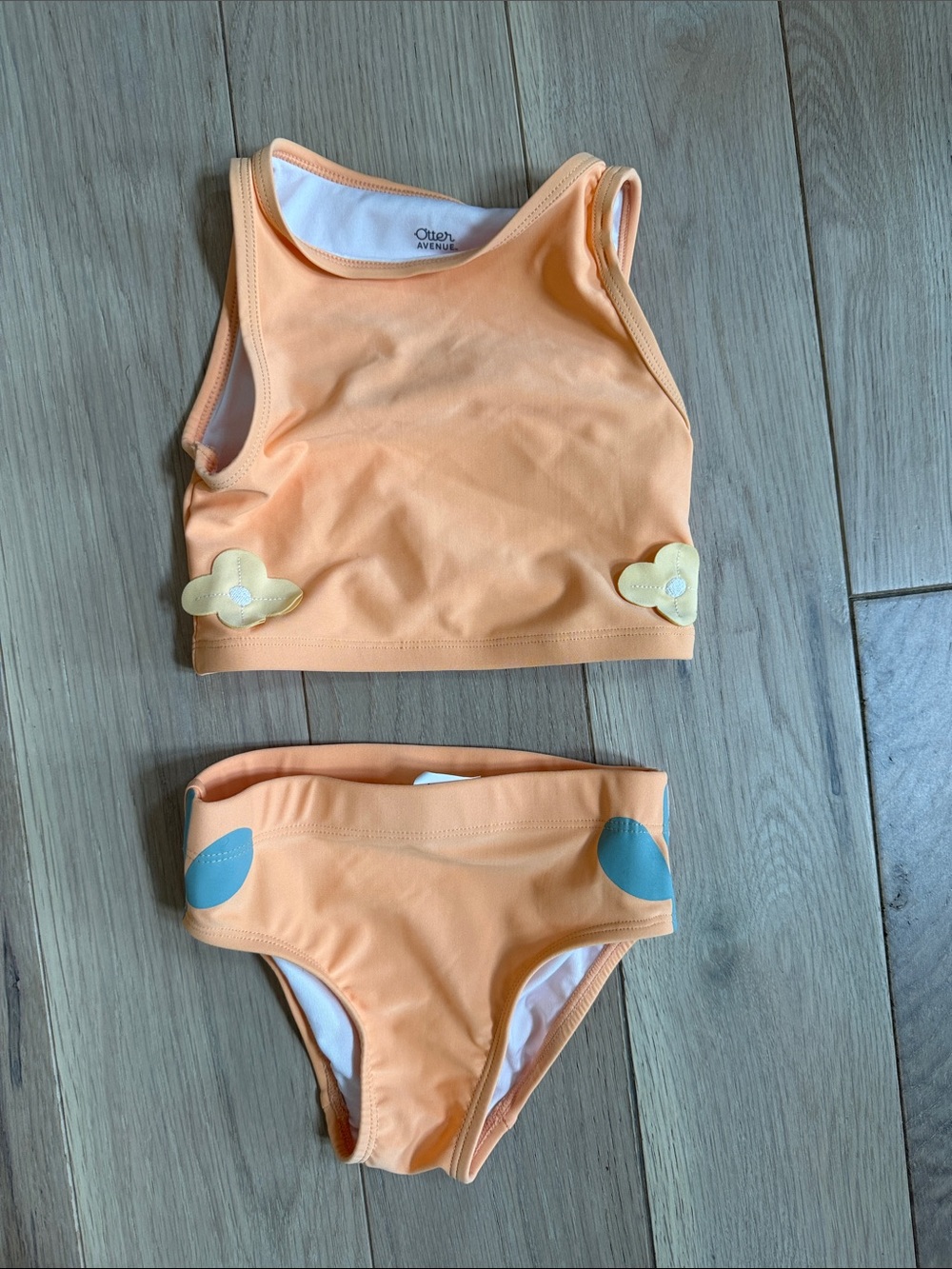 Carter's Peach Tankini with Yellow Flower Accents